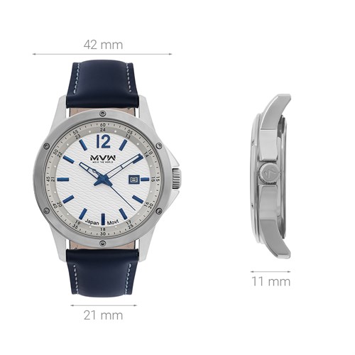 Đồng hồ MVW 42 mm Nam ML069-02 Màu Xanh Navy