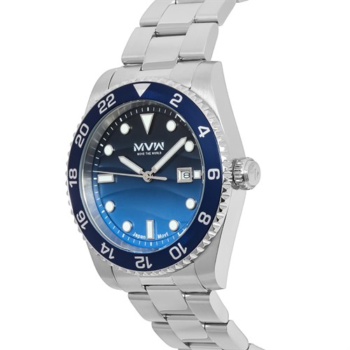Đồng hồ MVW 43 mm Nam MS077-01 Màu Bạc