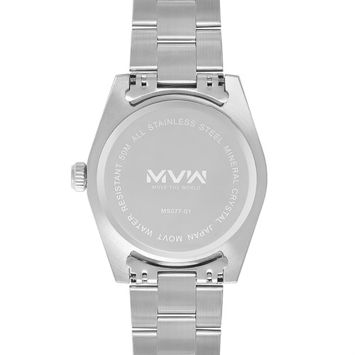Đồng hồ MVW 43 mm Nam MS077-01 Màu Bạc