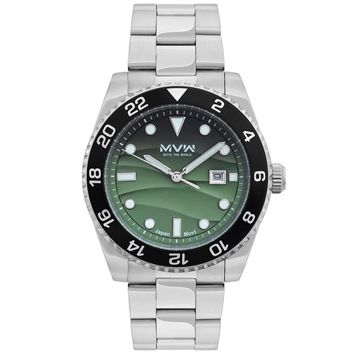 Đồng hồ MVW 44 mm Nam MS077-03 Màu Bạc