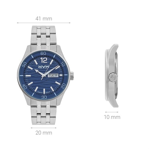 Đồng hồ MVW 41 mm Nam MS079-01 Màu Bạc