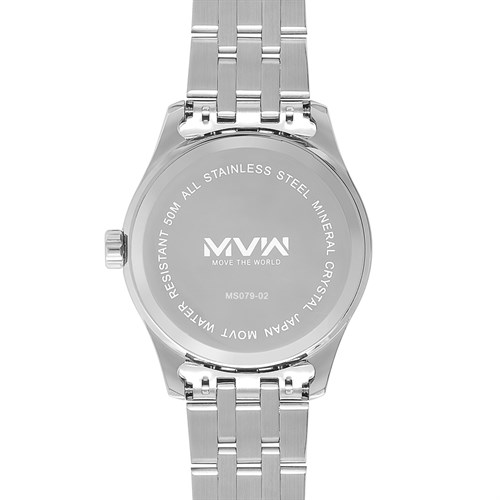 Đồng hồ MVW 41 mm Nam MS079-02 Màu Bạc