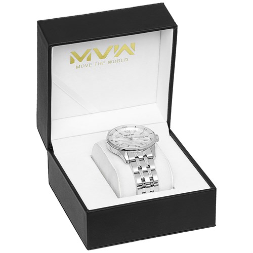 Đồng hồ MVW 41 mm Nam MS079-02 Màu Bạc