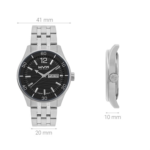 Đồng hồ MVW 41 mm Nam MS079-03 Màu Bạc