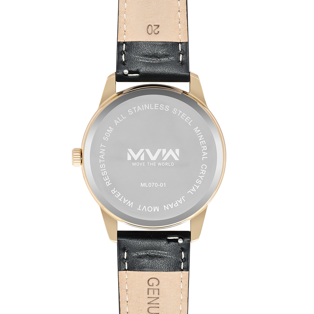 Đồng hồ MVW 40 mm Nam ML070-01 Màu Đen