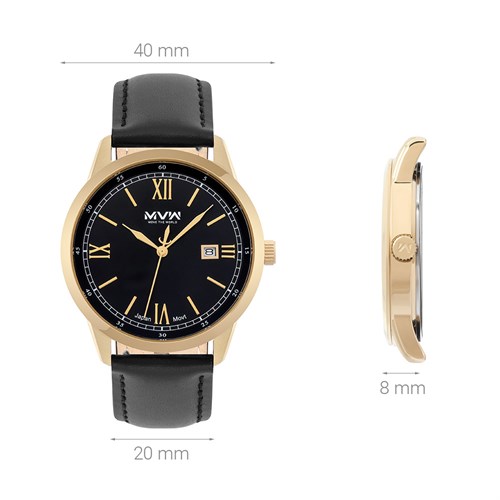 Đồng hồ MVW 40 mm Nam ML070-01 Màu Đen