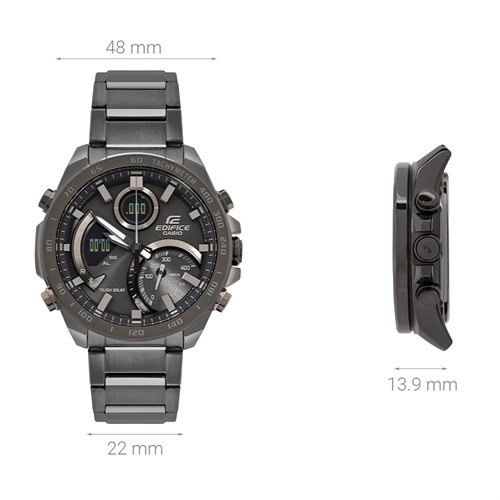 Đồng hồ EDIFICE 48 mm Nam ECB-900MDC-1ADR Màu Xám