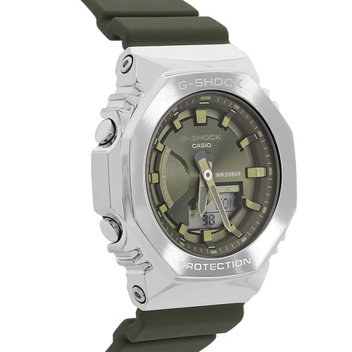 Đồng hồ G-SHOCK 2100 40.4 mm Nữ GM-S2100-3ADR Màu Xanh rêu