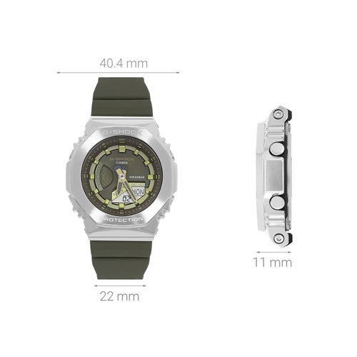 Đồng hồ G-SHOCK 2100 40.4 mm Nữ GM-S2100-3ADR Màu Xanh rêu