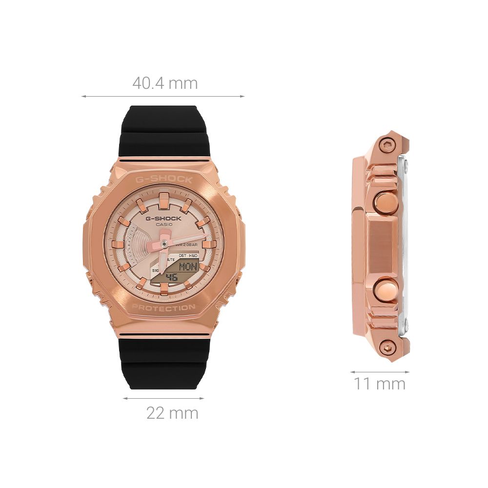 Đồng hồ G-SHOCK 2100 40.4 mm Nữ GM-S2100PG-1A4DR Màu Đen