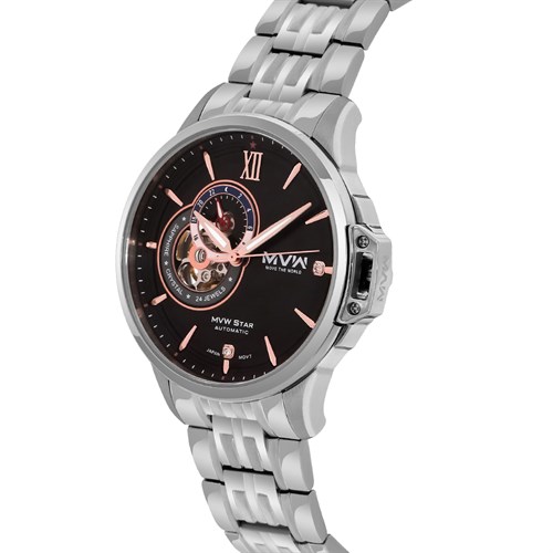 Đồng hồ MVW Star 41 mm Nam MSA003-02 Màu Bạc