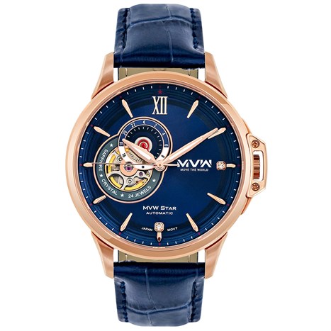 Đồng hồ MVW Star 41 mm Nam MLA004-01 Màu Xanh Dương