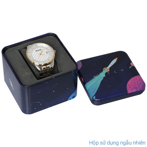 Đồng hồ MVW 41.5 mm Nam MS082-01 Màu Bạc