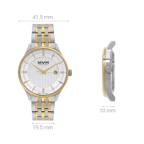 Đồng hồ MVW 41.5 mm Nam MS082-01 Màu Bạc