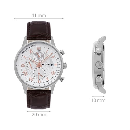 Đồng hồ MVW Sport 41 mm Nam ML071-01 Màu Nâu
