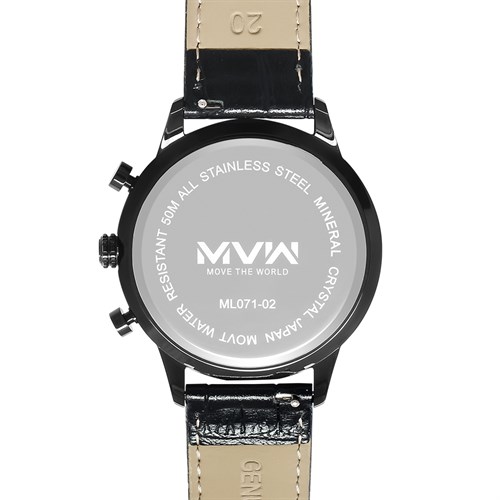 Đồng hồ MVW Sport 41 mm Nam ML071-02 Màu Đen