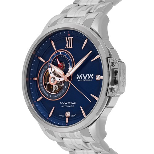 Đồng hồ MVW STAR 41 mm Nam MSA003-03 Màu Bạc