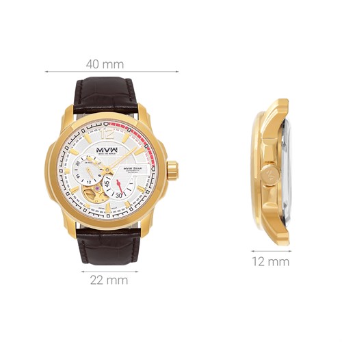 Đồng hồ MVW STAR 40 mm Nam MLA006-01 Màu Nâu