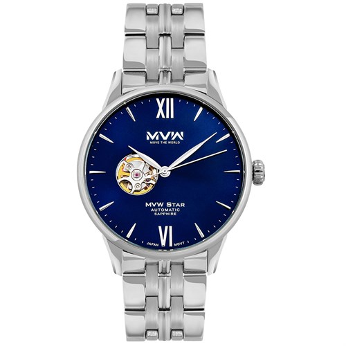 Đồng hồ MVW STAR 43 mm Nam MSA005-01 Màu Bạc