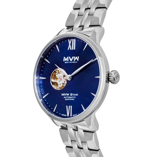 Đồng hồ MVW STAR 43 mm Nam MSA005-01 Màu Bạc