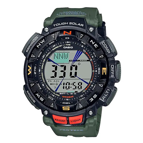 Đồng hồ CASIO PROTREK 50.9 mm Nam PRG-240-3DR Màu Xanh rêu