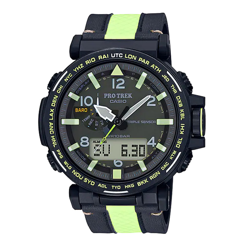 Đồng hồ CASIO PROTREK 51.5 mm Nam PRG-650YL-3DR Màu Đen - Xanh lá