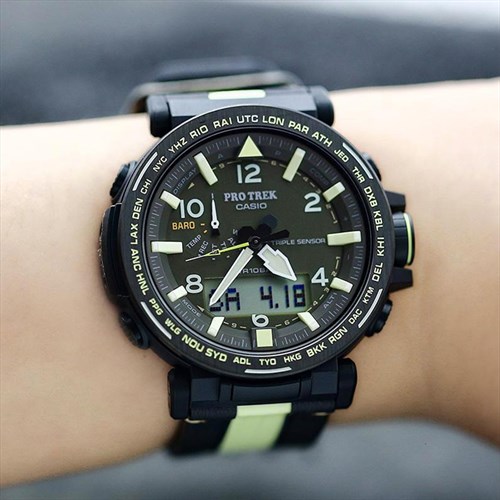 Đồng hồ CASIO PROTREK 51.5 mm Nam PRG-650YL-3DR Màu Đen - Xanh lá