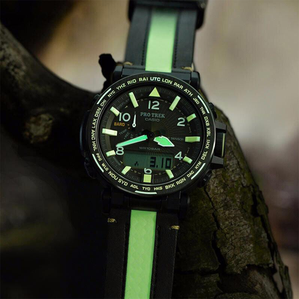 Đồng hồ CASIO PROTREK 51.5 mm Nam PRG-650YL-3DR Màu Đen - Xanh lá