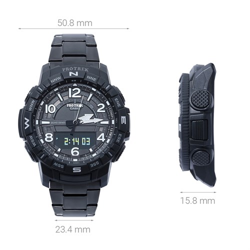 Đồng hồ CASIO PROTREK 50.8 mm Nam PRT-B50YT-1DR Màu Đen