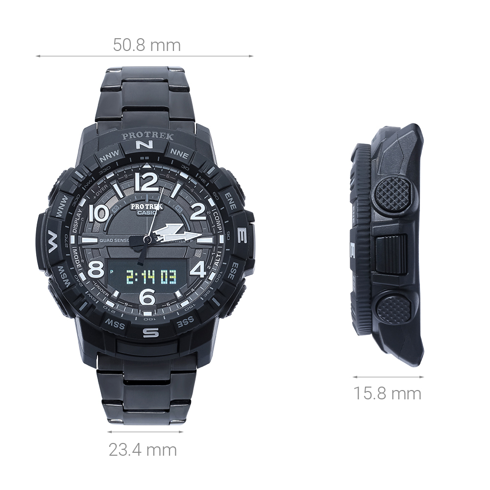 Đồng hồ CASIO PROTREK 50.8 mm Nam PRT-B50YT-1DR Màu Đen