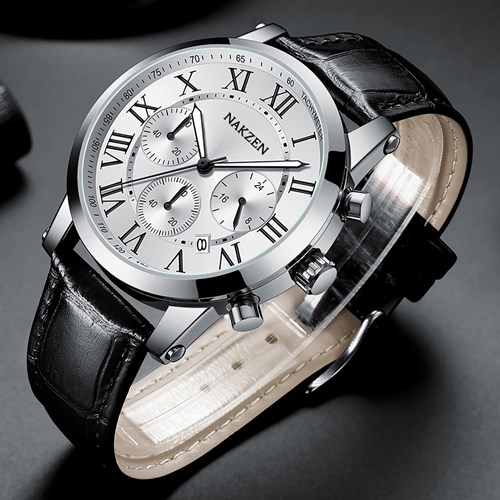 Đồng hồ Nakzen 42 mm Nam SL8415G-7 Màu Đen