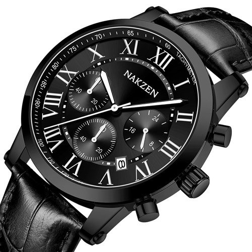 Đồng hồ Nakzen 42 mm Nam SL8415G-1 Màu Đen