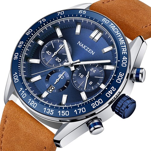 Đồng hồ Nakzen 43.8 mm Nam SL8403G-2 Màu Nâu