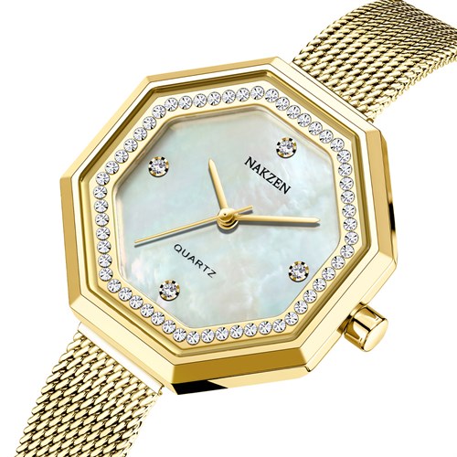 Đồng hồ Nakzen Hoa & Gió 29.8 mm Nữ SS8304LD-7N3 Màu Vàng