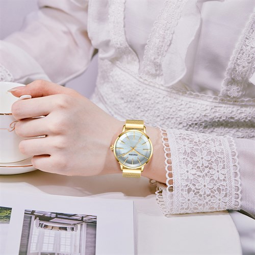 Đồng hồ Nakzen 34 mm Nữ SS8257LD-7N3 Màu Vàng