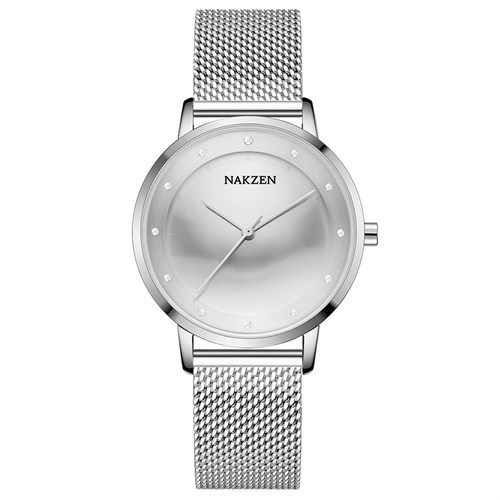 Đồng hồ Nakzen Pha Lê Tuyết 34 mm Nữ SS8332L-7 Màu Bạc