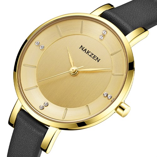 Đồng hồ Nakzen 34 mm Nữ SL8255LBK-3 Màu Đen