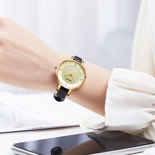 Đồng hồ Nakzen 34 mm Nữ SL8255LBK-3 Màu Đen