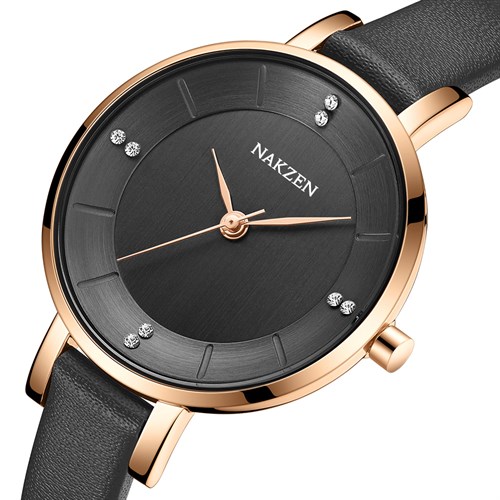 Đồng hồ Nakzen 34 mm Nữ SL8255LBK-1 Màu Đen
