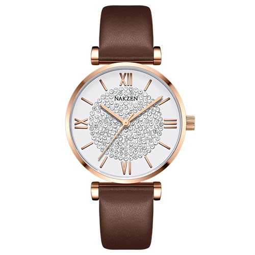 Đồng hồ Nakzen 32 mm Nữ SL8334LBN-7NR Màu Nâu