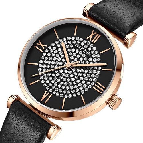 Đồng hồ Nakzen 32 mm Nữ SL8334LBK-1NR Màu Đen