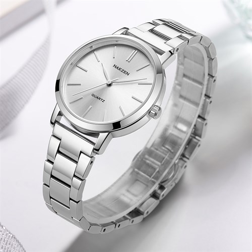 Đồng hồ Nakzen 34 mm Nữ SS8307L-7 Màu Bạc