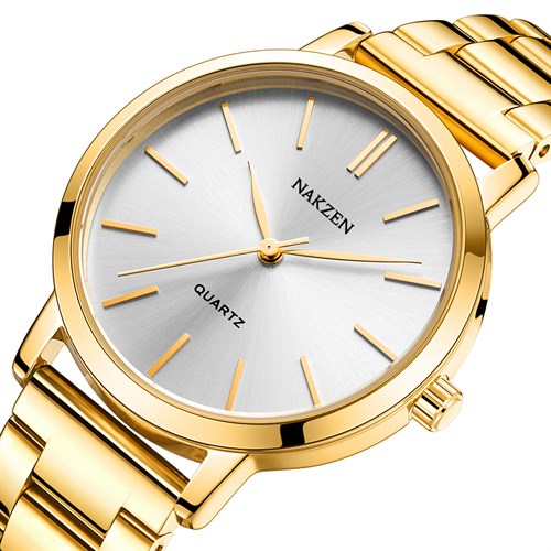 Đồng hồ Nakzen 34 mm Nữ SS8307LD-7N3 Màu Vàng