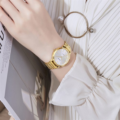 Đồng hồ Nakzen 34 mm Nữ SS8307LD-7N3 Màu Vàng