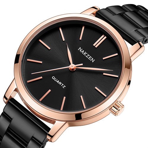 Đồng hồ Nakzen 34 mm Nữ SS8307LBK-1NR Màu Đen
