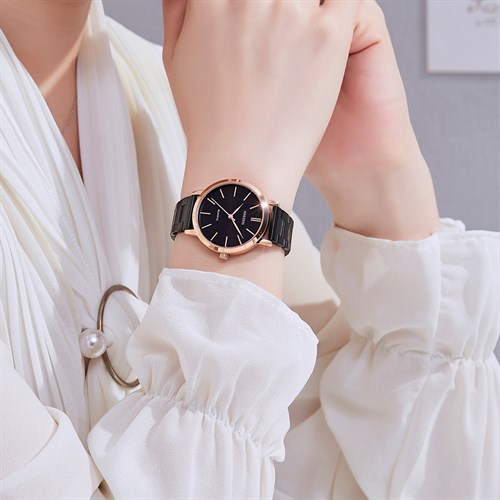 Đồng hồ Nakzen 34 mm Nữ SS8307LBK-1NR Màu Đen