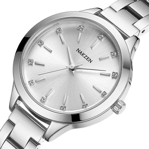 Đồng hồ Nakzen 34 mm Nữ SS8367L-7 Màu Bạc