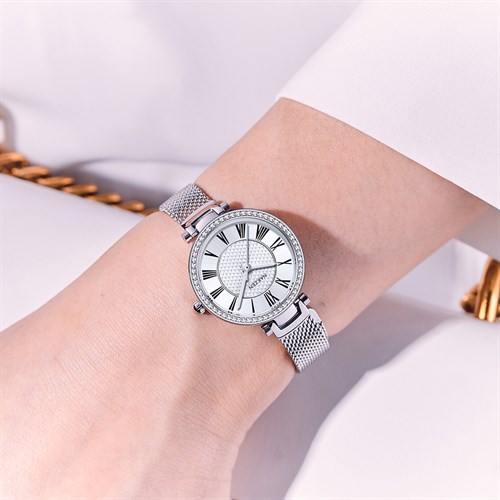 Đồng hồ Nakzen Pha Lê Tuyết 28 mm Nữ SS8424L-7 Màu Bạc