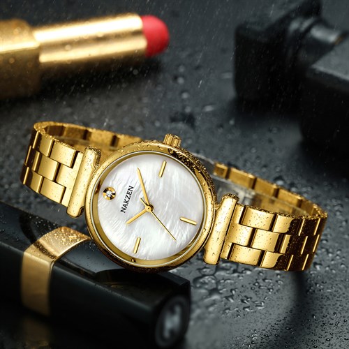 Đồng hồ Nakzen 32 mm Nữ SS8309LD-7N3 Màu Vàng