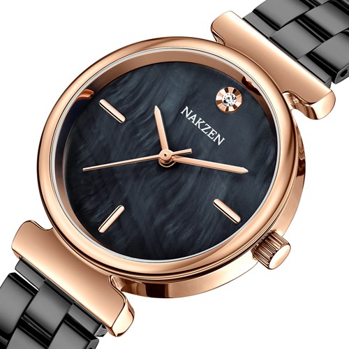 Đồng hồ Nakzen Hoa & Gió 32 mm Nữ SS8309LBK-1NR Màu Đen